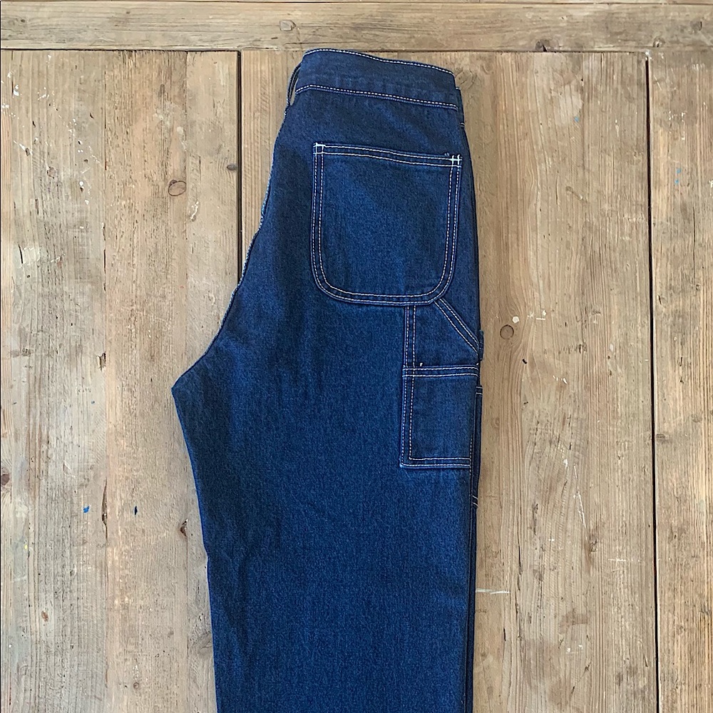 Brandy🤍Melville DARK WASH PAINTER PANTS